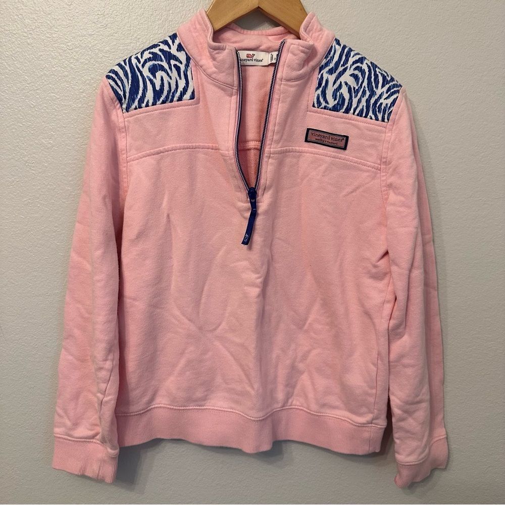 Vineyard Vines Light Pink Shep Pullover Quarter-Zip Jacket